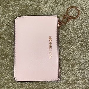 Blush pink and rose gold MK wallet